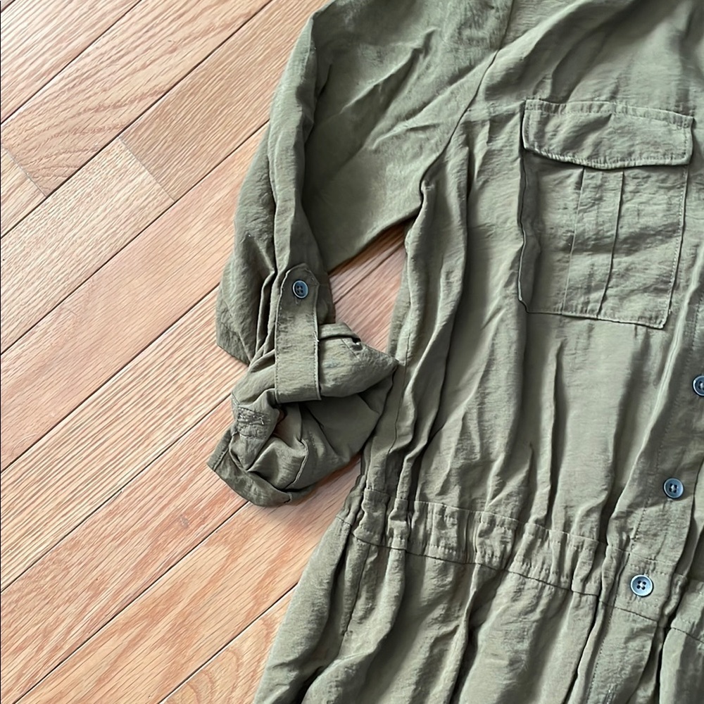 Maeve Olive Green Button-Up Maxi Dress Size 2 - Picture 6 of 9